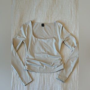 SHEIN cream colored long sleeve top size small